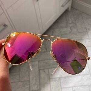 Pink Reflective Large Raybans